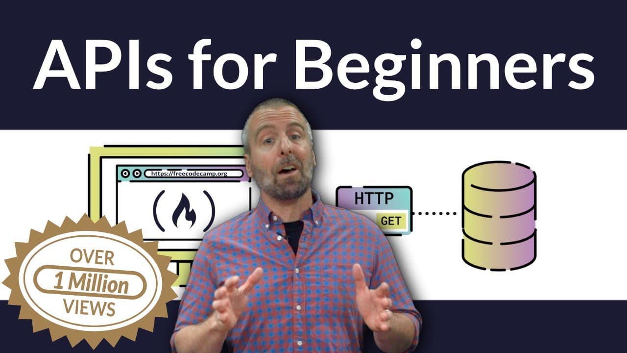 APIs for Beginners - How to use an API (Full Course / Tutorial) by freeCodeCamp.org thumbnail