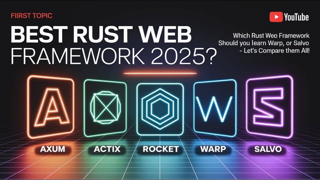 Rust Web Frameworks in 2025: Axum vs Actix vs Rocket vs Warp vs Salvo (Full Comparison) by Aarambh Dev Hub thumbnail