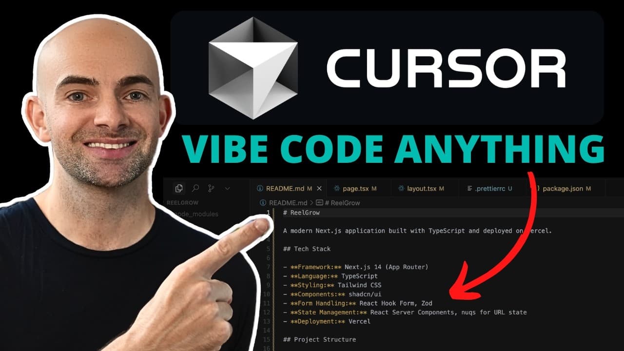 How To Use Cursor AI (Full Tutorial For Beginners 2025) by Dr Alex Young thumbnail