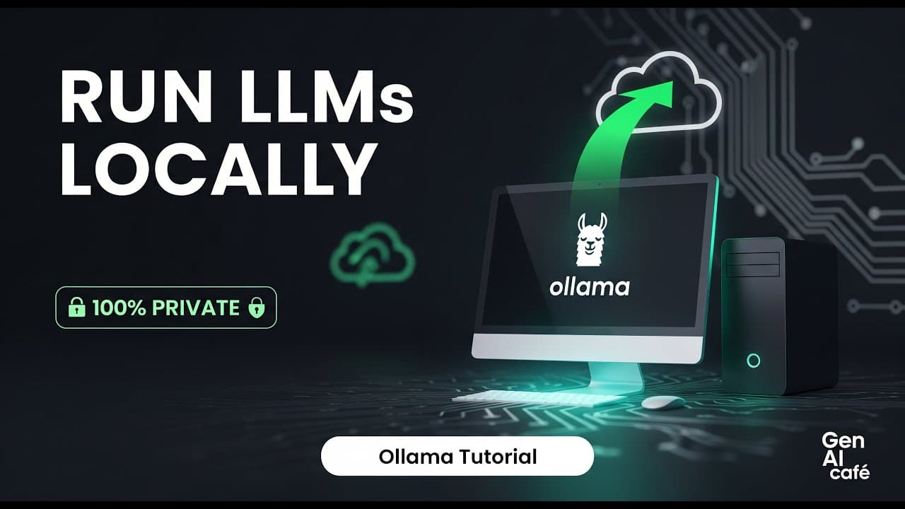 How to Run an LLM Locally on Your Computer (Ollama Tutorial) by Gen AI Cafe thumbnail