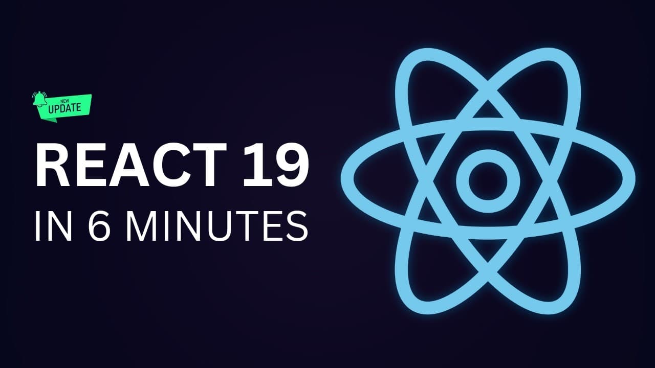 Every React 19 Change In 6 Minutes by PedroTech thumbnail